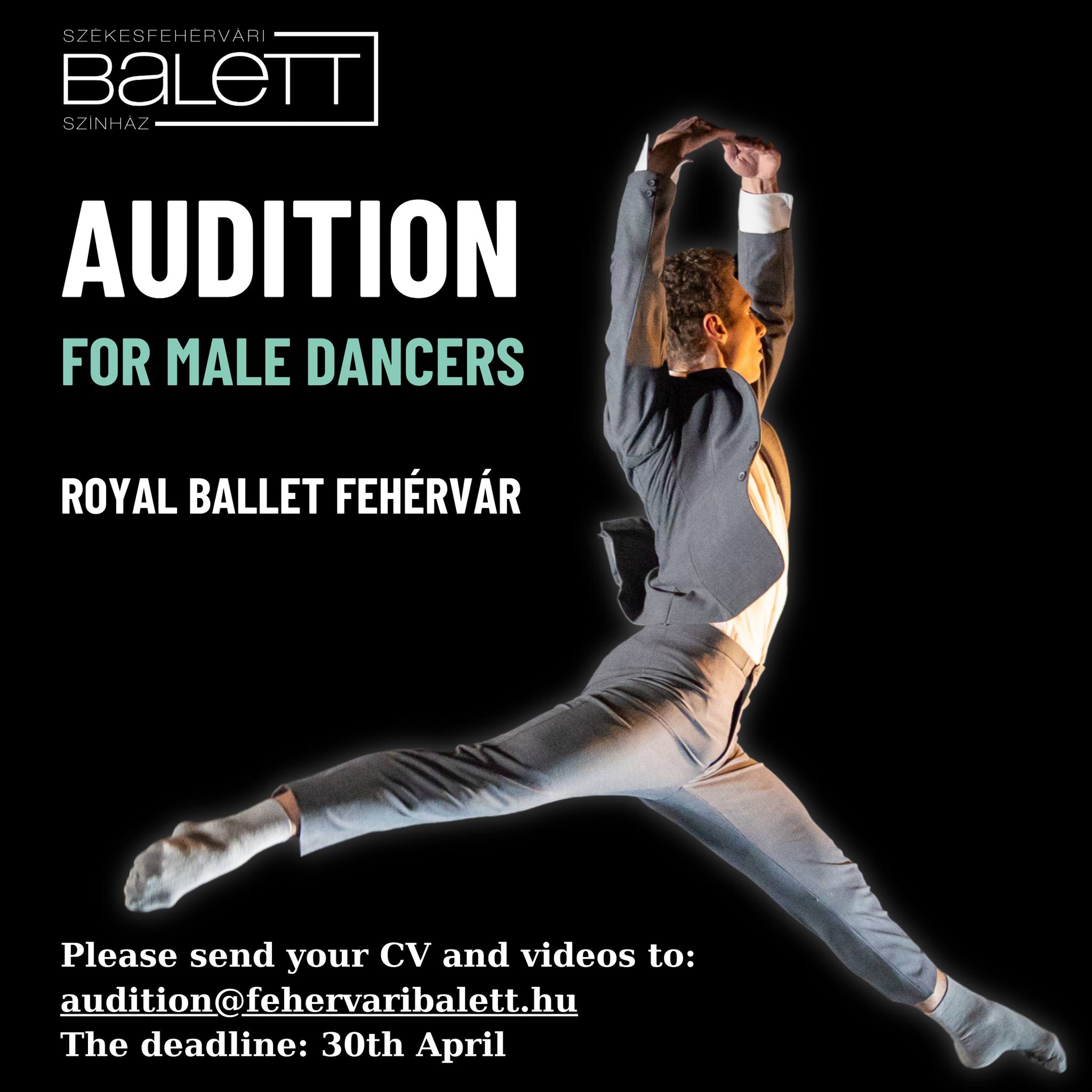 Audition for male dancers 's cover image